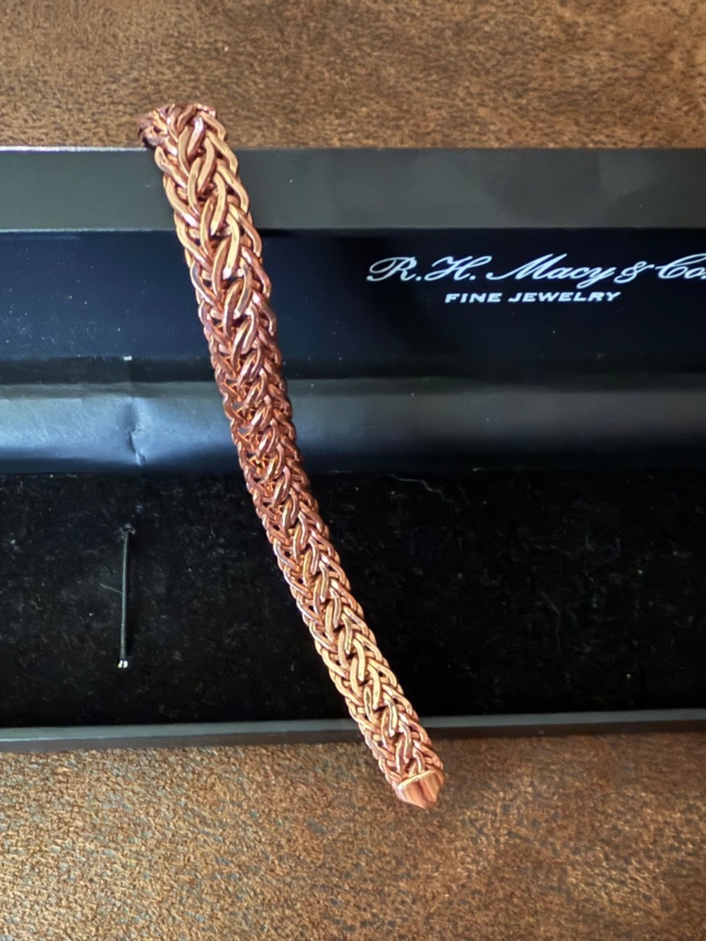 14K Rose Gold Bracelet 7.25” Long 9 mm Wide Made in Turkey